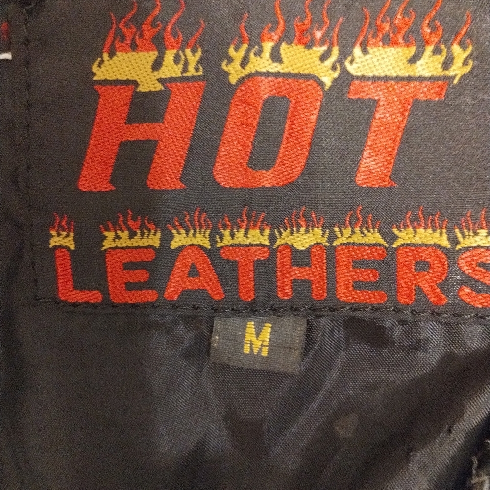 Vintage Leather Fringe Beaded Hot Leathers Leather Jacket Women's Size M - Picture 5 of 5